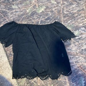 Black off the shoulder top